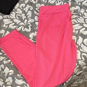 Pink Ribbed Lounge Pants